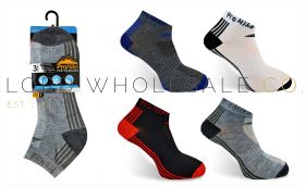 Men's Patterned Trainer Socks 3 Pair Pack by Pro Hike 2052
