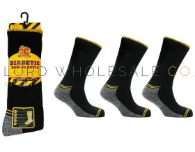 Mens Ruff & Tuff Diabetic Non Elastic Work Socks 3 Pair Pack - 1 dozen