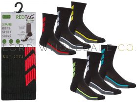 40B487 Men's Cushion Sole Sports Socks