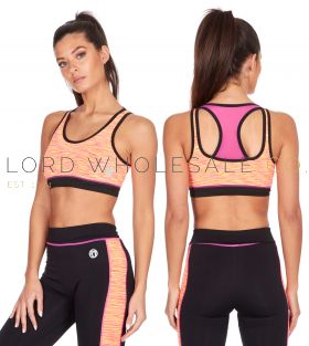 51A942 Space Dye Crop Top With Padding