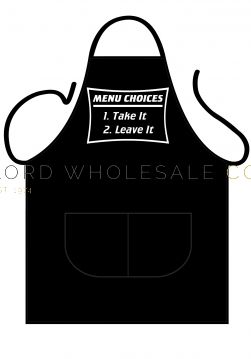 Barbeque Aprons Menu Choices