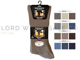 Mens Non Elastic Big Foot 11-14 3 Pair Pack 100% Cotton Socks