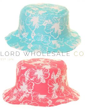 Older Girls Flower Bucket Hats Sun Hats 12 pieces