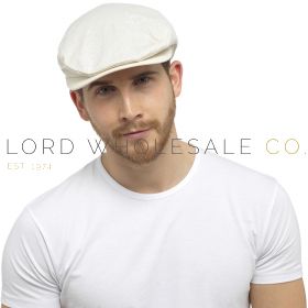 GL798 Cream Linen Flat Caps