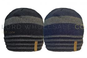 HAI_686 Men's Striped Hats With Sherpa Lining