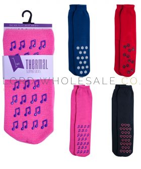 SK130 Ladies Thermal Slipper Socks
