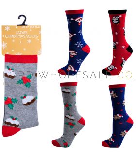 SK254 Ladies Christmas Novelty Socks