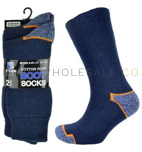 Storm Ridge Men's Cotton Rich Boot Socks 6 packs of 2 pairs