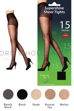 Pretty Legs Super Shine Tights with Lycra M/L