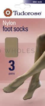 Nylon Foot Socks By Tudorose 3 pairs