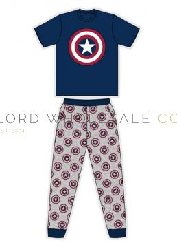 Mens Captain America Marvel Avengers Pyjamas 6 pieces