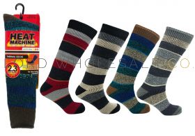2626 Heat Machine Long Socks Block Stripe