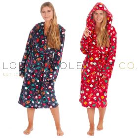 Unisex Christmas Print Flannel Fleece Gown By Onezee 6 Pieces