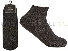 41B621 Ladies Glitter Party Slipper Socks