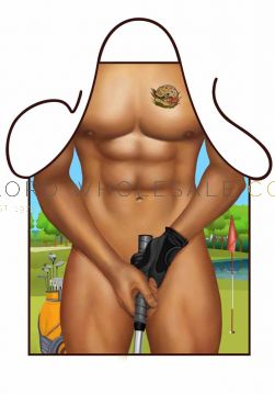 Novelty Barbeque Aprons Golfer