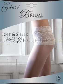 Bridal Soft & Sheer Lace Top Tights by Couture