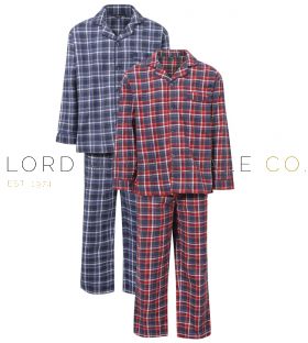 Mens Canterbury Check Brushed Cotton Pyjamas by Champion