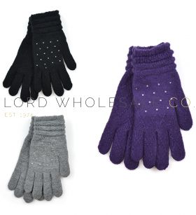 GL536 Ladies Diamante Gloves by Foxbury