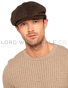 Mens Herringbone Baker Boy Cap 12 Pieces