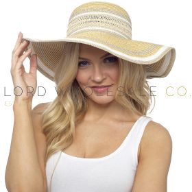 GL735 Striped Wide Brim Summer Hats