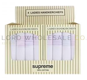 Ladies Handkerchiefs 100% Cotton 3 Pack Boxed Floral Embroidered