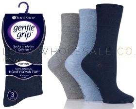 Wholesale Gentle Grip Navy Denim Light Grey