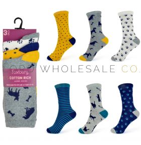 Ladies Cotton Rich Socks by Foxbury 3 pair pack 12 pairs,